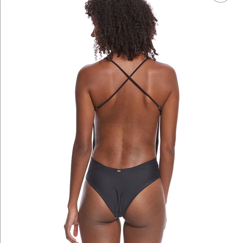 Ripcurl Criss-cross front Black One Piece Swimsuit - Picture 2 of 8